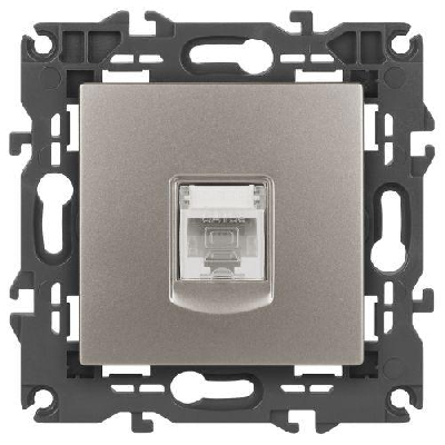 Розетка компьютерная Elegance 14-3107-16 RJ45 титан Эра Б0065764