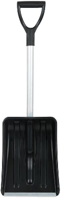 Лопата для уборки снега "Актив-Авто" 365х260х900мм укороченный съемный алюм. черенок; пластик. 68106