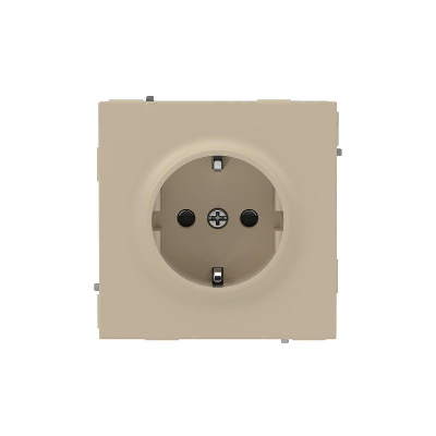 Розетка силовая KANT 2P+E защ. шторки ванильн. марципан DKC 7015003