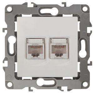 Розетка компьютерная 2-м Эра12 RJ45 12-3108-01 бел. Эра Б0014729