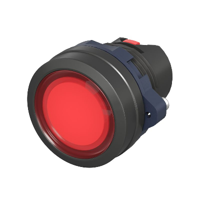 Головка кнопки плоская прозрачная без фиксации красн. DKC M22P-FMLRP