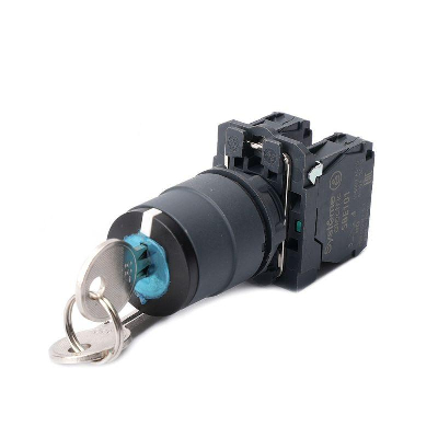 Переключатель модульный SB5 в сборе 22мм 3поз. с фиксацией ключ 2НО SE SB5AG03