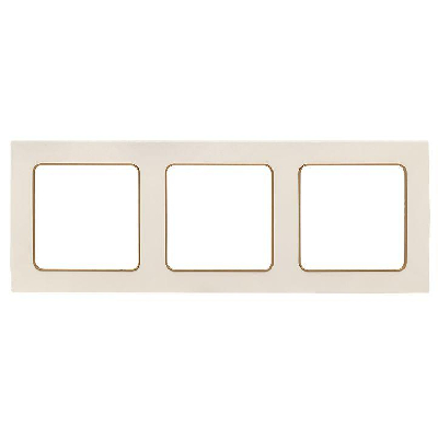 Рамка 3-м Стокгольм бел. с линией цвета шампань PROxima EKF EAM-G-302-20