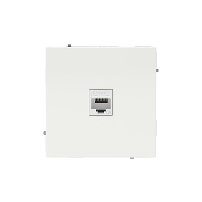 Розетка компьютерная 1-м KANT RJ45 кат.6A без шторки бел. магнолия DKC 7000673