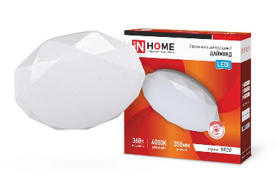 Светильник светодиодный DECO ДАЙМОНД 36Вт 4000К 3240лм 230В 380х55мм IN HOME 4690612033716