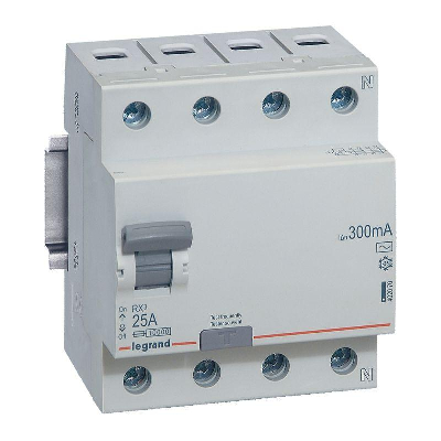 Выключатель дифференциального тока (УЗО) 4п 25А 300мА тип AC RX3 Leg 402070