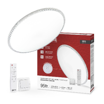 Светильник светодиодный NEO MYSTERY-95RC-WH 95Вт 3000-6500К 7600лм 230В 465х70мм с пультом ДУ бел. IN HOME 4690612060910