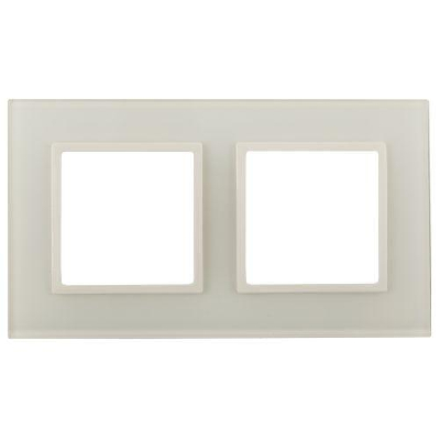 Рамка 2-м 14-5102-02 стекло Elegance сл. кость+сл. кость ЭРА Б0034489