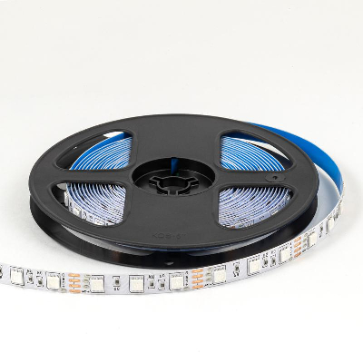 Лента светодиодная 12В 14.4Вт/м RGB smd5050 60д/м IP20 подложка 10мм (уп.5м) OGM LSE-271