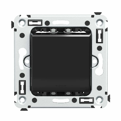 Инвертор 1-кл. 2мод. СП Avanti "Черный квадрат" 16А IP20 черн. DKC 4402123