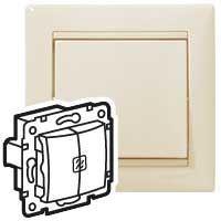 Выключатель 2-кл. СП Valena 10А IP31 с подсветкой механизм сл. кость (DIY-упак.) IEK 695630