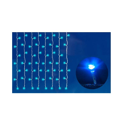 Гирлянда занавес светодиодная ULD-C2030-240/DTA BLUE IP20 с контроллером 240LED 2х3м прозр. син. Uniel 07942