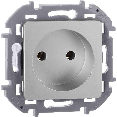 Розетка 1-м СП Inspiria 16А IP20 250В 2P механизм алюм. IEK 673712