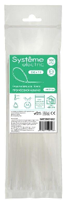 Стяжка кабельная 300х7.6 бел. (уп.100шт) SE IMT30076W