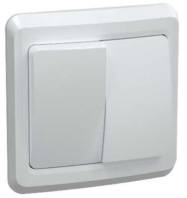 Выключатель 2-кл. СП Вега 10А IP20 ВС10-2-0-ВБ бел. GENERICA EVV20-K01-10-DM