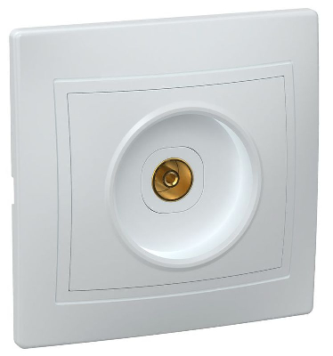 Розетка телевизионная TV 1-м СП Кварта РТВ10-КБ IP20 бел. GENERICA EAK10-K01-DM