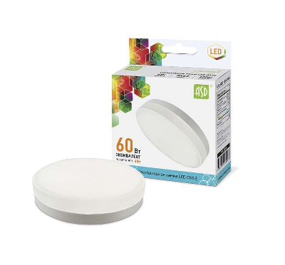 Лампа светодиодная LED-GX53-standard 6Вт таблетка 4000К нейтр. бел. GX53 540лм 160-260В ASD 4690612005089