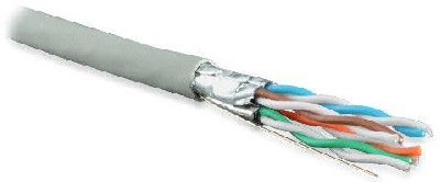 Кабель витая пара U/FTP кат.6 4х2х23AWG solid LSZH нг(А)-HF UFTP4-C6-S23-IN-LSZH-GY-500 (м) Hyperline 47958