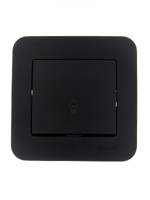 Кнопка звонка 1-кл.СП ASTI 10А IP20 в сборе черн. бархат LEZARD 7081-4242-103