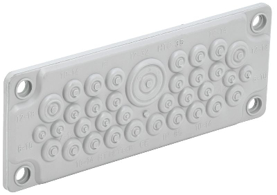 Ввод кабельный мембранный 35 отверстий d7-32мм IP65 сер. TITAN IEK TI-00D-MC-035-65