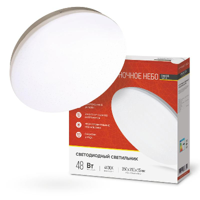 Светильник светодиодный DECO НОЧНОЕ НЕБО 48Вт 4000К 4320лм 230В 380х55мм IN HOME 4690612038650
