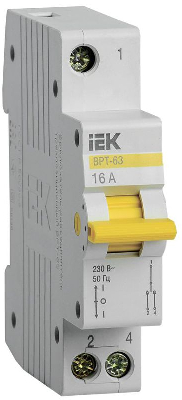 Выключатель-разъединитель трехпозиционный 1п ВРТ-63 16А KARAT IEK MPR10-1-016