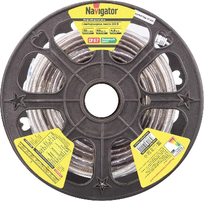 Лента светодиодная 14 514 NLS-3528G60-4.8-IP67-220V (уп.20м) Navigator 14514