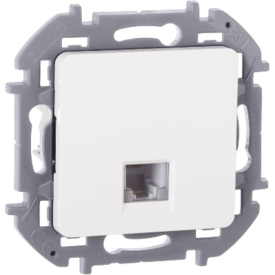 Розетка телефонная СП Inspiria RJ11 IP20 механизм бел. IEK 673820