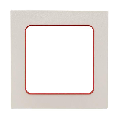 Рамка 1-м Стокгольм бел. с линией цвета красн. PROxima EKF EXM-G-304-20
