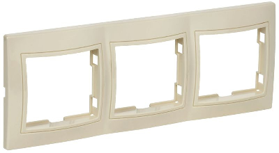 Рамка 3-м КВАРТА РГ-3-ККм горизонт. крем. GENERICA EMK30-K33-DM