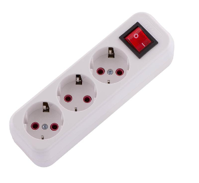 Колодка удлинителя 3-м с заземл. Lila с выкл. LEZARD 720-0300-302