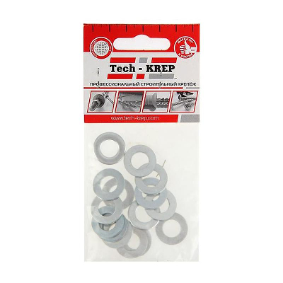 Шайба плоская М10 DIN 125 цинк. (пакет) (уп.15шт) Tech-Krep/Zitar 103046
