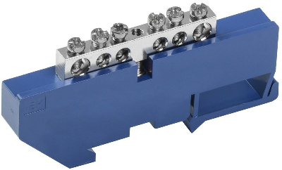 Шина нулевая на DIN-изол. Ni ШНИ-6х9-6-Д-С IEK YNN10-06-D-K07-N