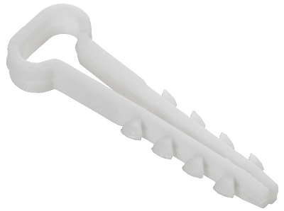 Дюбель-хомут 10х5мм для плоского кабеля нейлон бел. (уп.100шт) GENERICA UDH14-10-05-100-K01-G