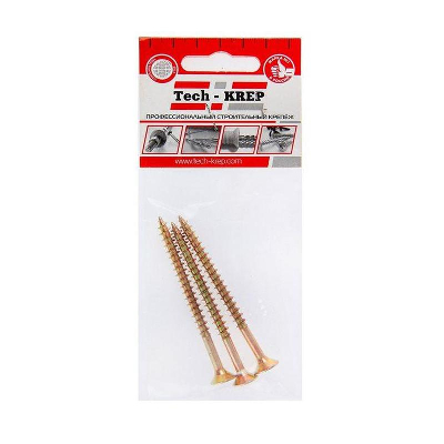 Саморез ШУж с потайн. головкой 6.0х80 (уп.3шт) Zitar 102521