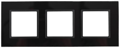Рамка 3-м 14-5103-05 стекло Elegance черный+антрацит ЭРА Б0034510