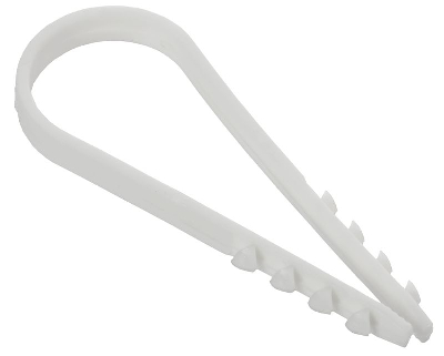 Дюбель-хомут 19х25мм для круглого кабеля нейлон бел. (уп.100шт) GENERICA UDH13-19-25-100-K01-G