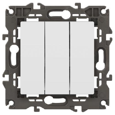 Выключатель 3-кл. СП Elegance 14-1107-01 10А IP20 250В 10AX механизм бел. Эра Б0034249