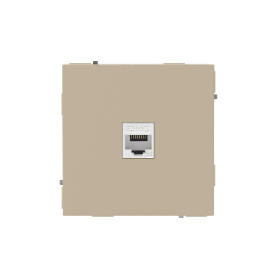 Розетка компьютерная 1-м KANT RJ45 кат.5E без шторки ванильн. марципан DKC 7015663