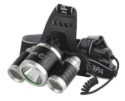 Фонарь аккумуляторный налобный GA-809 5Вт 3SMD CREE High Power Headlamp алюм. Эра Б0056111