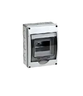 Бокс ОП Тусо 5мод. IP65 сер./дым. двер. Ruvinil 69005