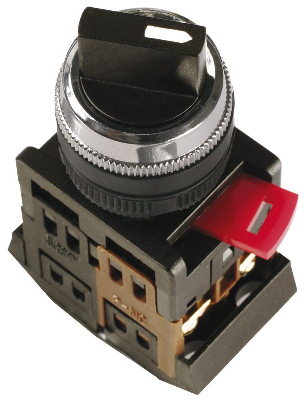 Переключатель AC-22 на 2 полож. I-O 1НО+1НЗ черн. GENERICA BSW10-AC-2-K02