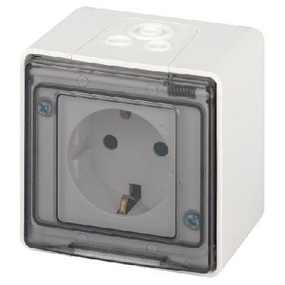 Розетка Эксперт 11-2501-01 2P+E IP55 16А-250В ОУ бел. Эра Б0063294