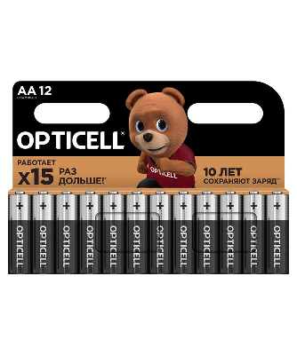 Элемент питания алкалиновый AA/LR6 (блист. 12шт) Basic Opticell 5051010/6051010