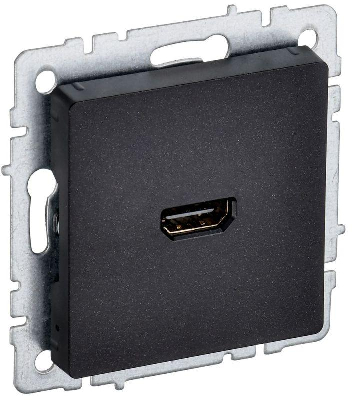 Розетка СП BRITE HDMI РHDMI-0-БрЧ механизм черн. IEK BR-H10-K02