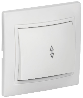 Переключатель проходной 1-кл. СП Кварта 10А IP20 ВСп10-1-0-КБ бел. GENERICA EVK12-K01-10-DM