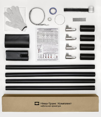 Муфта кабельная концевая 1кВ 1ПКВ(Н)ТпбН-4х(150-240) с болтов. наконечн. Нева-Транс Комплект 22020148