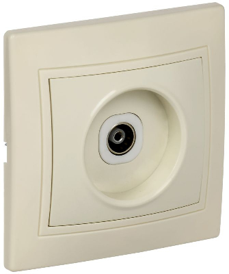 Розетка телевизионная TV 1-м СП Кварта РТВ10-ККм IP20 крем. GENERICA EAK10-K33-DM