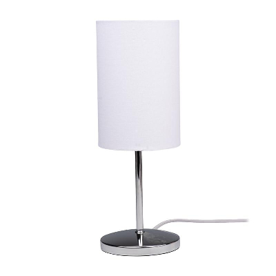 Светильник настольный JH3-01-wh E14 IP20 110х110х310мм метал.; ткань; PVC-пластик бел. JazzWay 5062344