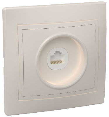 Розетка компьютерная 1-м СП Кварта РК10-ККм IP20 крем. GENERICA EKK10-K33-DM